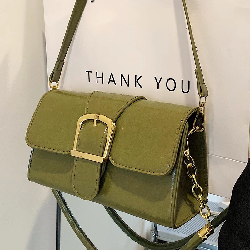 Ielgy Túi đeo dưới cánh tay Một Bên Vai Có Khóa Cài Đơn Giản Thời Trang Và Phổ Biến Dành Cho Bạn Nữ