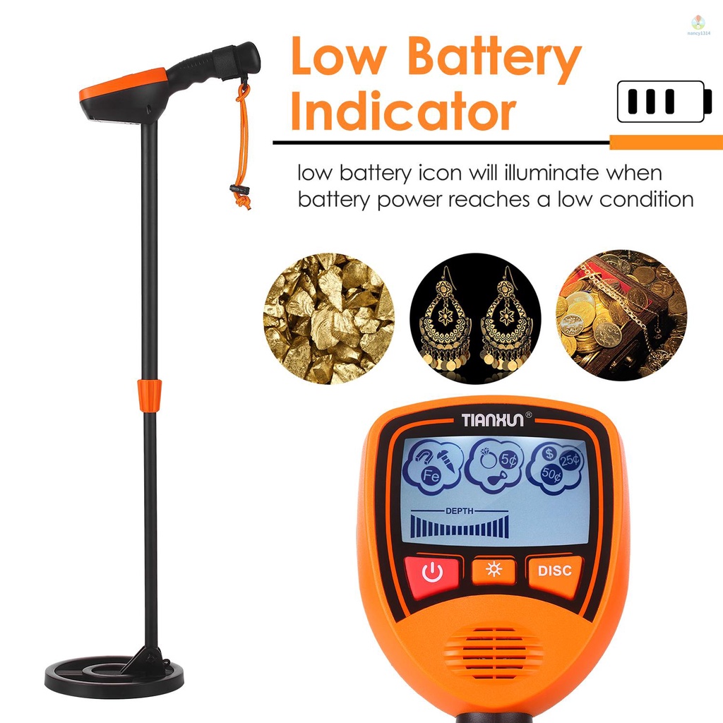 Máy Dò Kim Loại Mini 6.8-inch Chống Nước Có Thể Điều Chỉnh Độ Cao Cho Trẻ Em