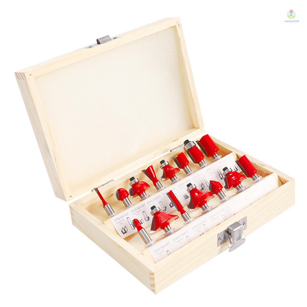 Set 15 Mũi Khoan Cắt Chạm Khắc Gỗ Chuyên Dụng