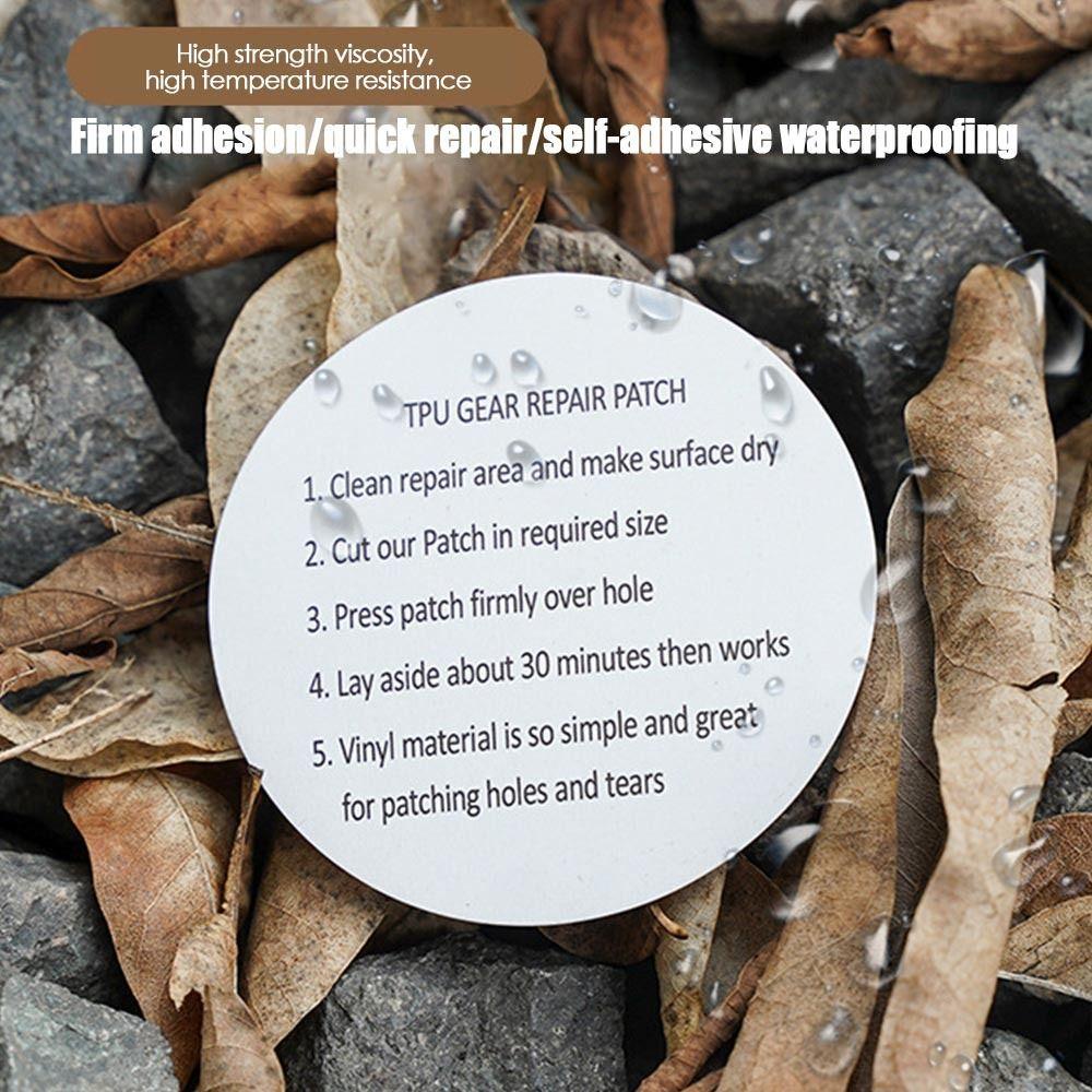 .Bộ 10 Miếng Dán Đệm Khí Hình Tròn Bằng Nilon Dùng Sửa Chữa Áo Khoác Ngoài Trời