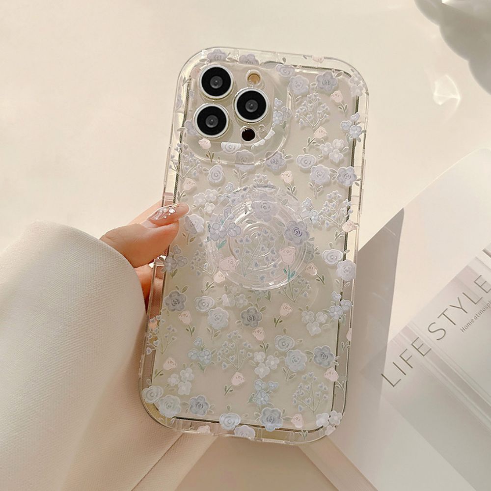 Ốp Điện Thoại TPU Mềm Trong Suốt Họa Tiết Hoa Nhỏ Có Túi Khí Chống Rơi Cho IPhone 11 12 13 14 Pro Max