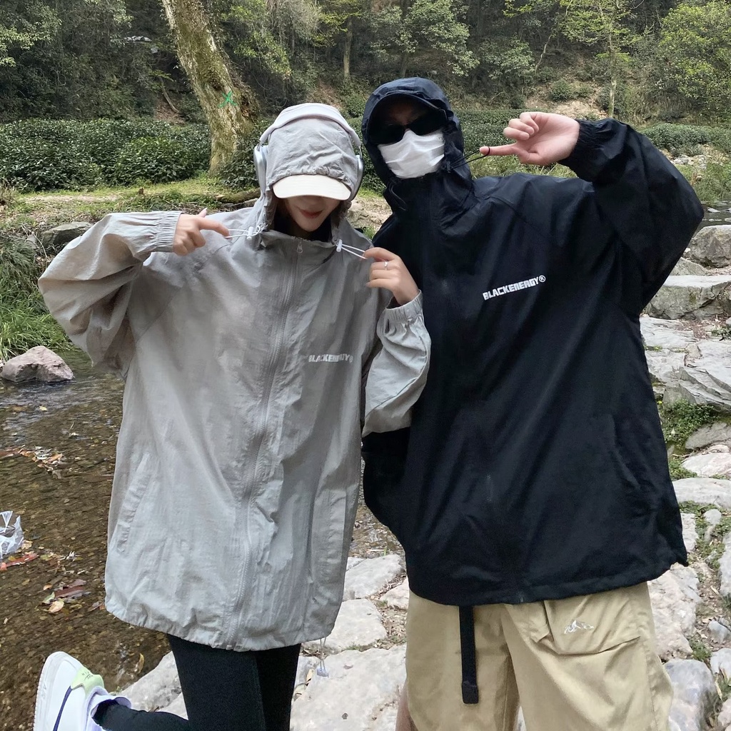 Áo Khoác Gió Mùa Hè Tiêu Chuẩn Có Mũ Trùm Và Khóa Kéo Trang Trí Harajuku Trẻ Trung Phổ Biến Hợp Thời Trang Cho Nam (