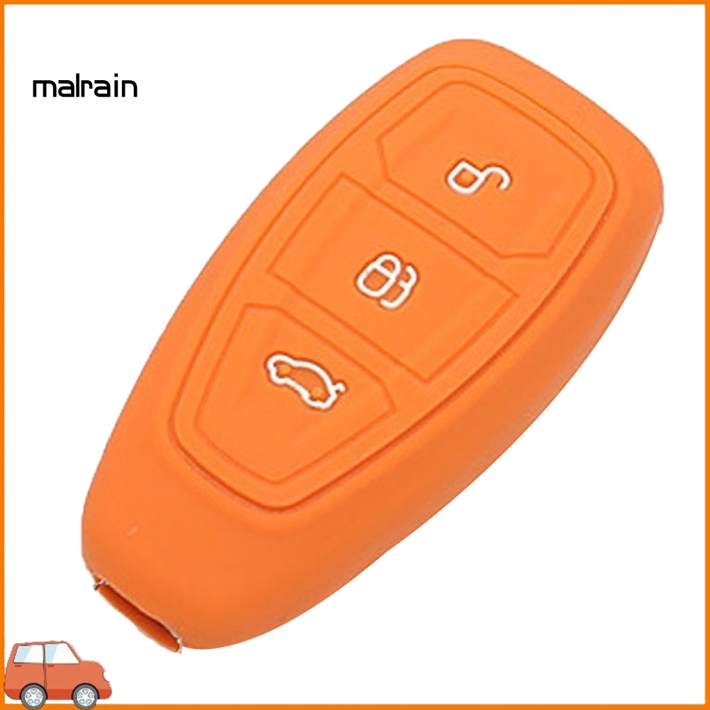 Vỏ Bọc Chìa Khóa Điều Khiển Từ Xa 3 Nút Bằng Silicon Cho Ford Focus Mondeo Fiesta