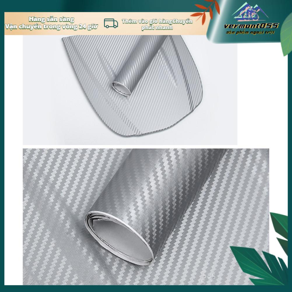 Vermont055 Sợi Carbon Phong Cách Màng Bọc 3D Dày Ngoại Thất Ô Tô Trang Trí Bảo Vệ Cuộn Dán Decal