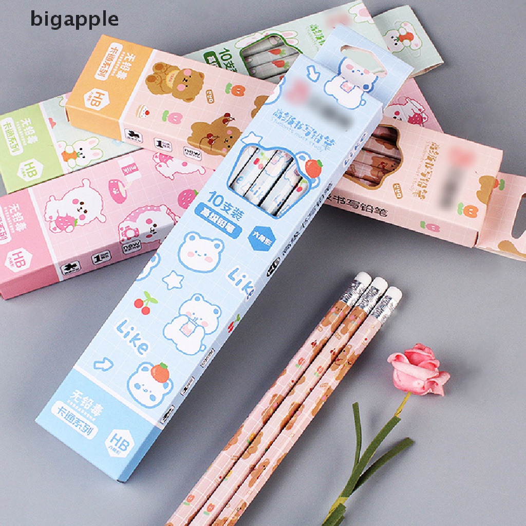 Set 10 Bút Chì Họa Tiết Hoạt Hình Đáng Yêu