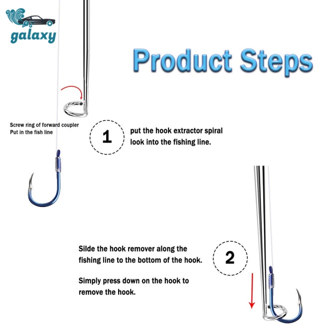 Galaxy Dụng Cụ Gỡ Lưỡi Câu Cá Bằng Thép Không Gỉ Gọn Nhẹ Tháo Gỡ Nhanh Kèm Ống Đựng