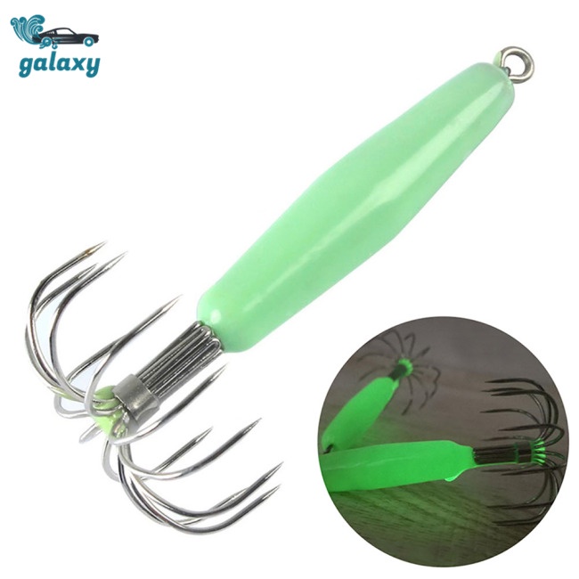 Galaxy Mồi Giả Câu Cá 12 Móc Hình Mực Phát Quang 12 Móc 12-35g
