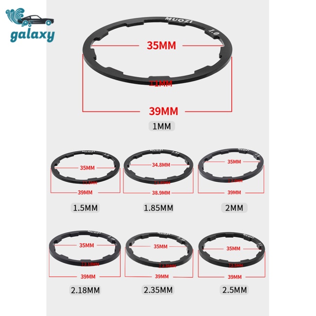 Galaxy Bộ Líp Xe Đạp Leo Núi Bằng Hợp Kim Nhôm 1 / 1.5 / 1.85 / 2 / 2.18 / 2.35 / 2.5mm