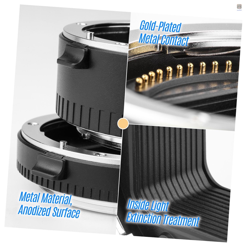 Ống Nối Dài Macro Tự Động 12mm 24mm Kèm Vòng Kim Loại Cho Máy Ảnh TTL