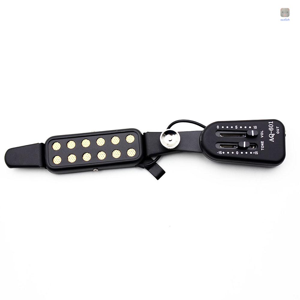 Thiết Bị Nhận Tín Hiệu Âm Thanh Từ Tính 12 Lỗ AQ-601 Phích Cắm Đực 6.5mm 3m Cho Guitar 38 &quot;/ 39&quot; / 40 &quot;/ 41&quot;