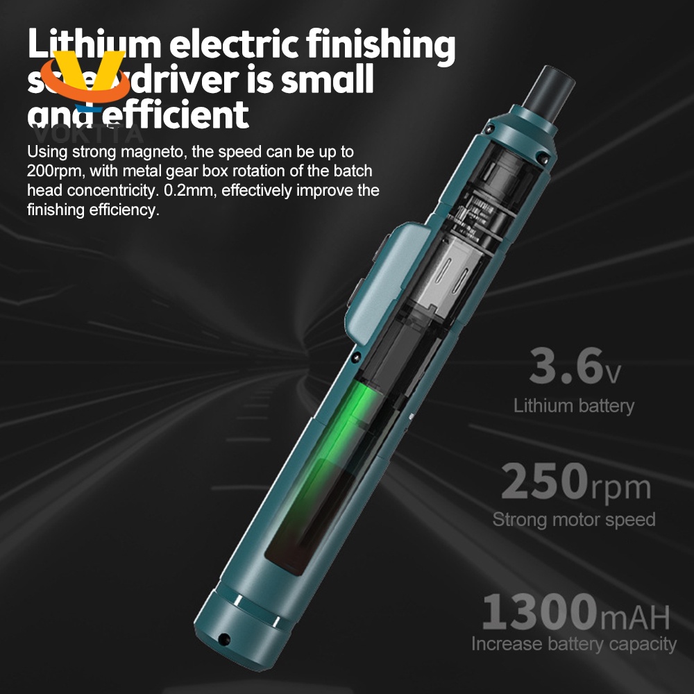 Máy vặn vít VOKTTA bắt siết/ bắn đinh ốc mini dùng pin để sửa laptop/ máy tính