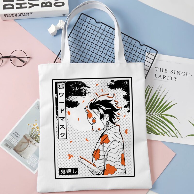 Túi tote cotton In Hình Demon Slayer Rengoku Inosuke Nezuko Kimetsu No Yaiba Zenitsu