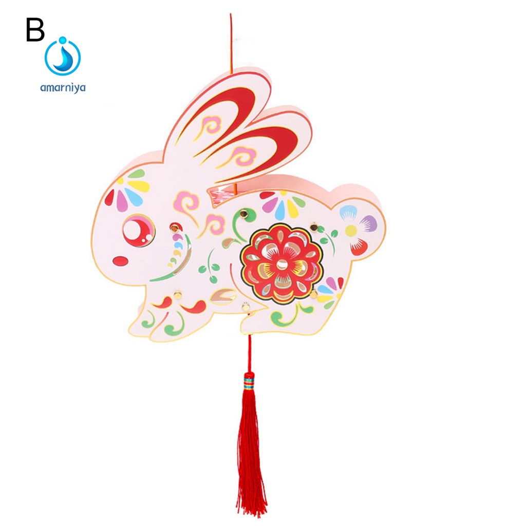 1 Bộ Lồng Đèn Hình Thỏ Phát Quang Dùng Trang Trí Tiệc Cho Bé