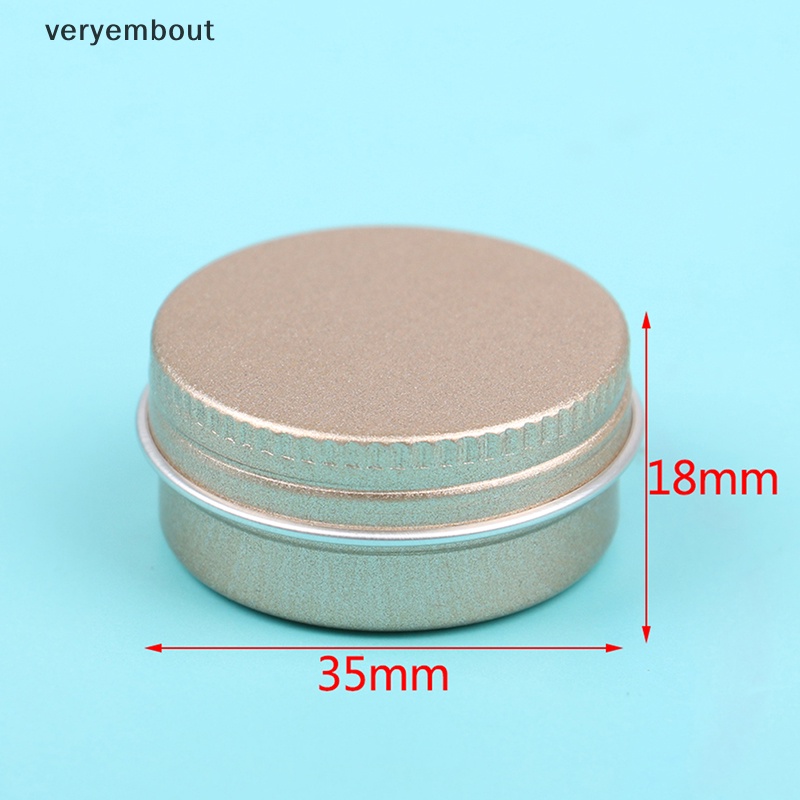 Hộp Thiếc Nhôm 10g Đựng Trà / Kem / Mỹ Phẩm / Mỹ Phẩm Kích Thước 35 * 18mm