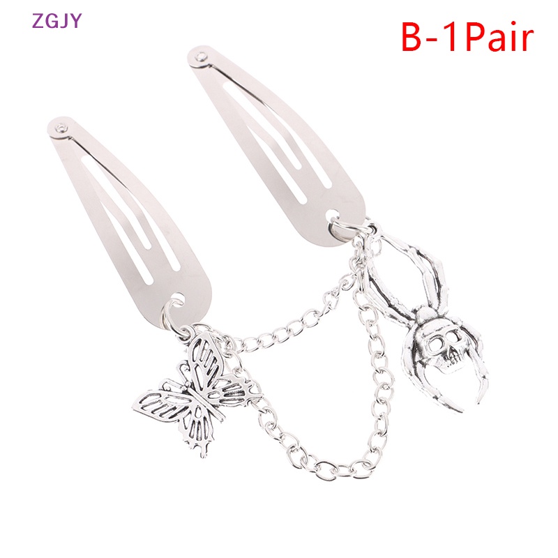 Kẹp Tóc Chuỗi Xích Bằng Kim Loại Phong Cách Punk Cá Tính Cho Dịp Halloween Mới