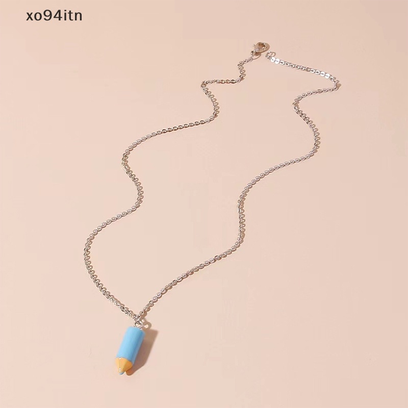 Tn Set 10 Mặt Vòng cổ / Bông Tai DIY Hình Bút Chì Màu Bằng Nhựa Resin Thời Trang