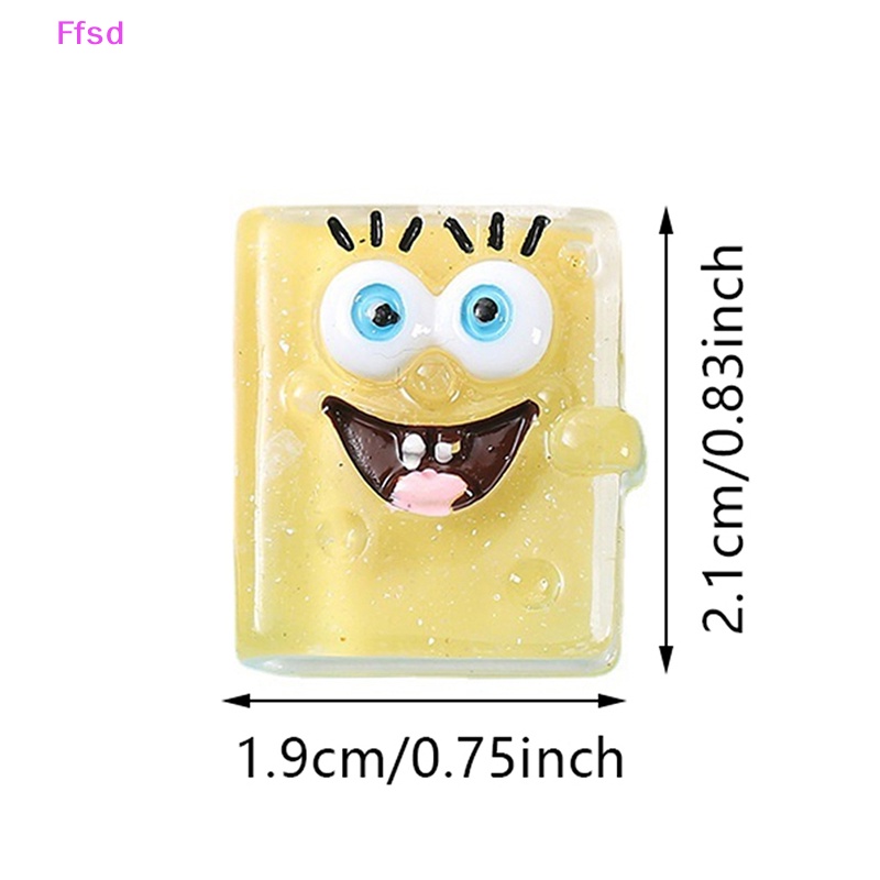 5 Phụ Kiện Trang Trí Móc Khóa / Làm Trang Sức Hình Nhân Vật Hoạt Hình Bằng Nhựa Resin Trong Suốt DIY