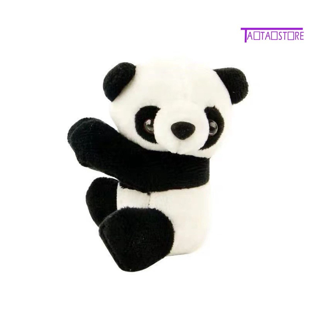 Gấu Trúc Nhồi Bông PP Mềm Mini 10cm Có Kẹp Treo Trang Trí Phòng Khách