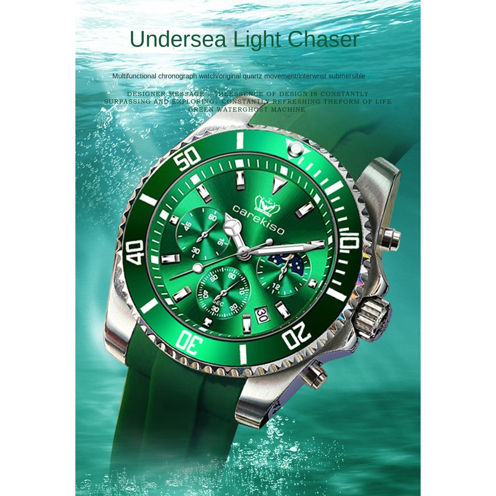 Đồng Hồ Đeo Tay Phát Quang Đa Năng Chống Thấm Nước Dành Cho Nam