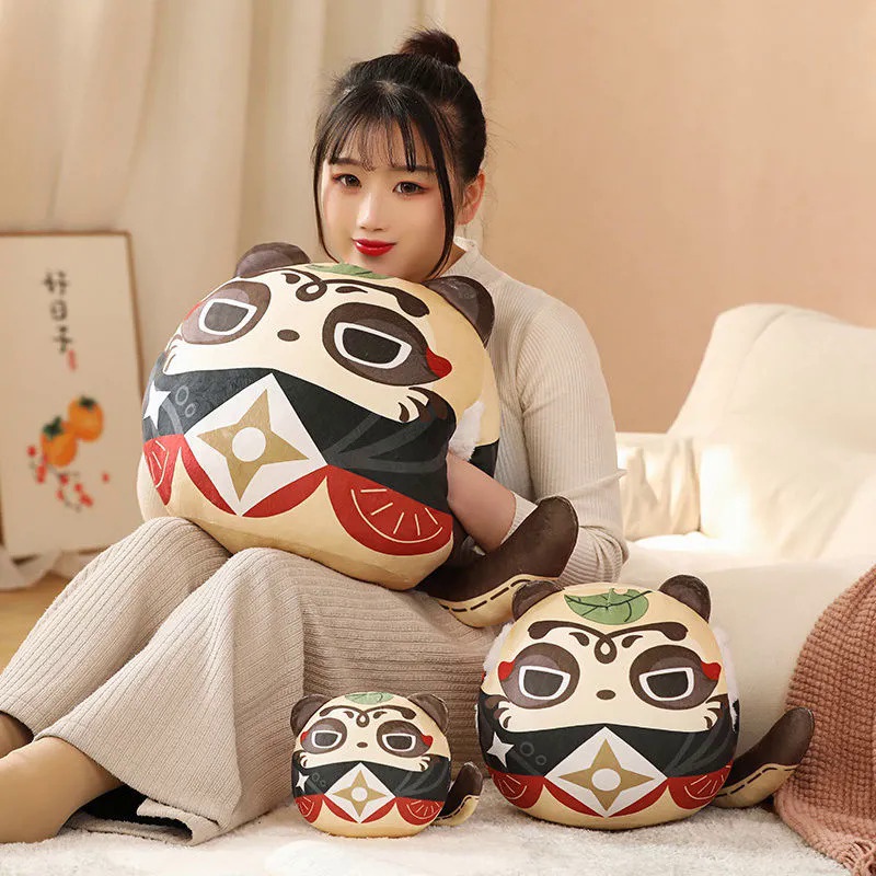 ★Genshin Impact★Gối Nhồi Bông Hình Bánh Bao Hai Chiều Phong Cách Ninja Dễ Thương