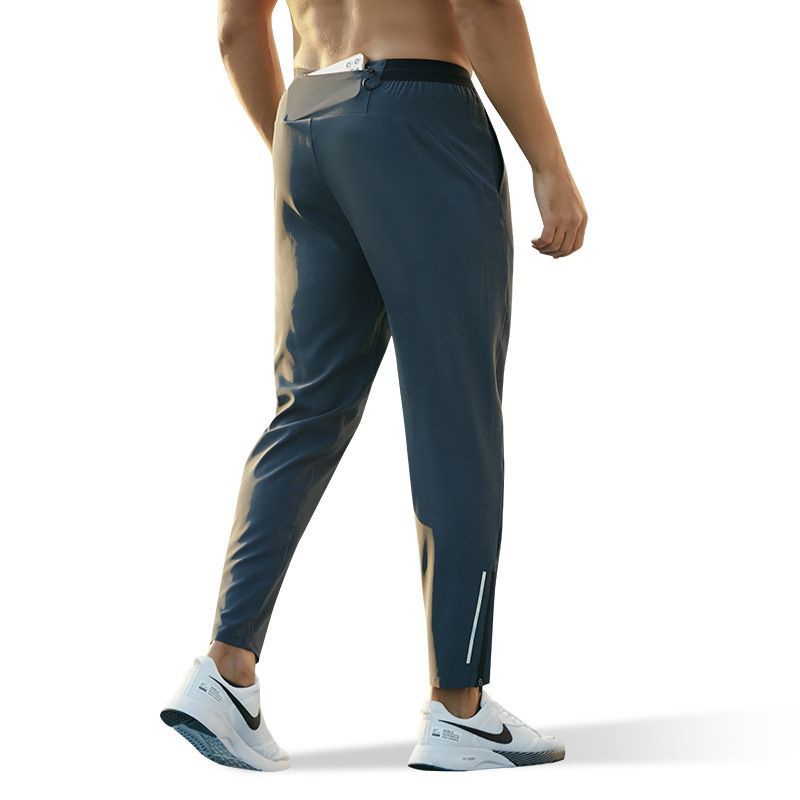 Quần Dài Thể Thao Vải Lụa Lạnh Nhanh Khô Thoáng Khí Cá Tính Cho Nam