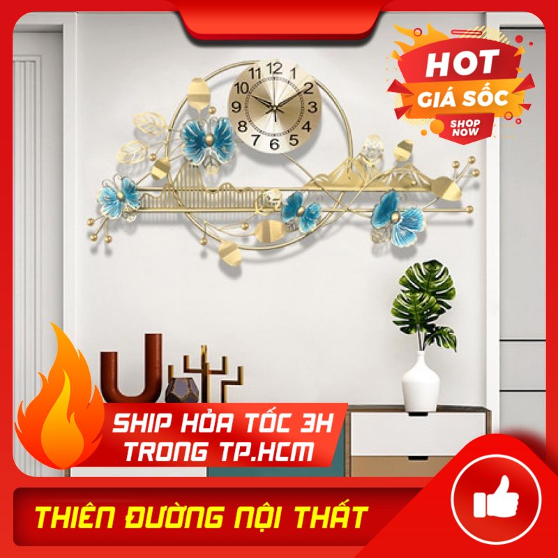 ĐỒNG HỒ KẾT HỢP TRANH SẮT TRANG TRÍ NHÀ ĐẸP 275
