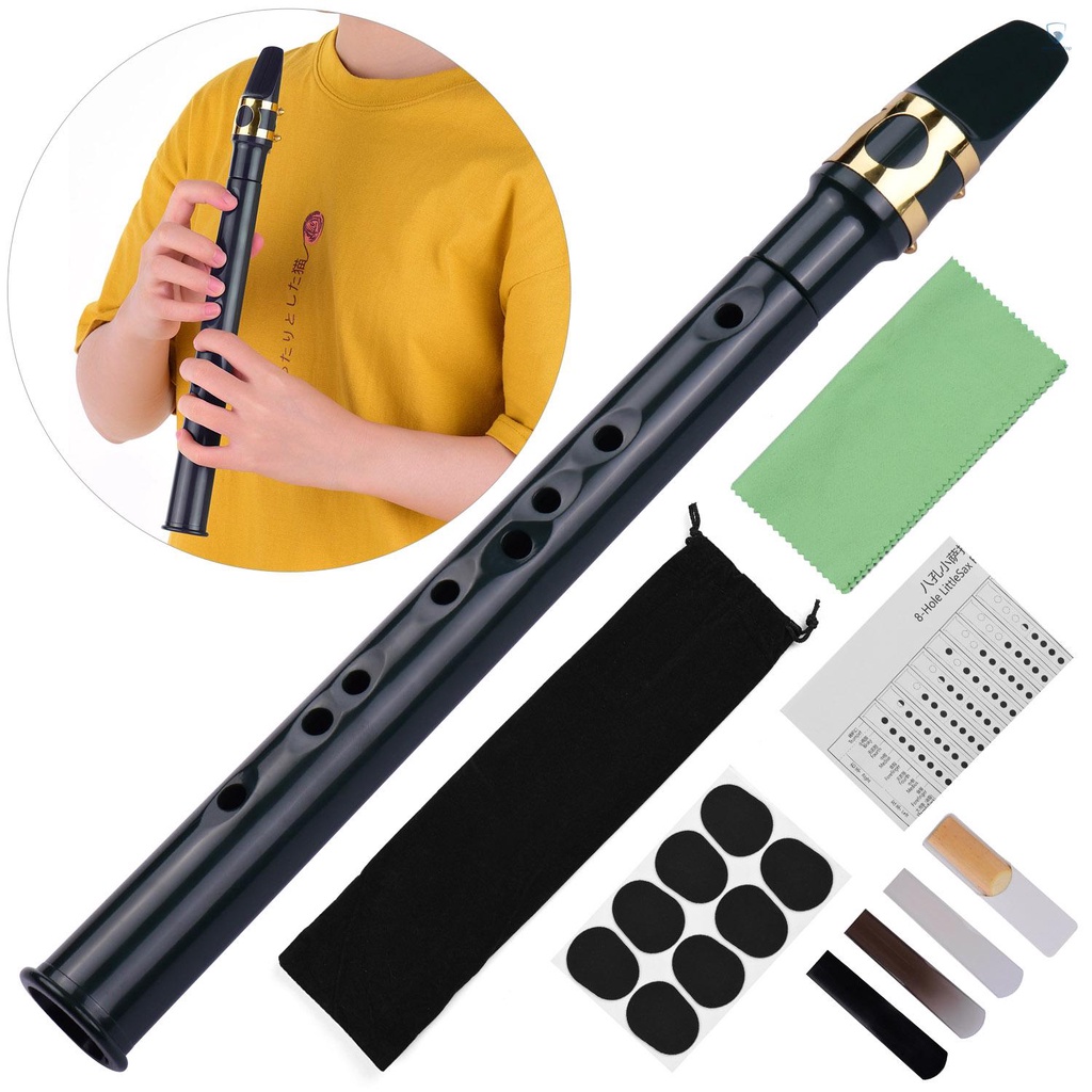 Hộp Đựng Miếng Đệm Ngón Tay 8 Lỗ Mini Bằng Nhựa ABS Kèm Miệng Thổi Chuyên Dụng Cho Kèn Saxophone