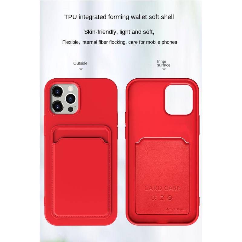 Ốp Điện Thoại TPU Mềm Nhiều Màu Sang Trọng Có Ngăn Đựng Thẻ Cho iPhone X XS MAX XR 7 8 Plus SE 2022 2020