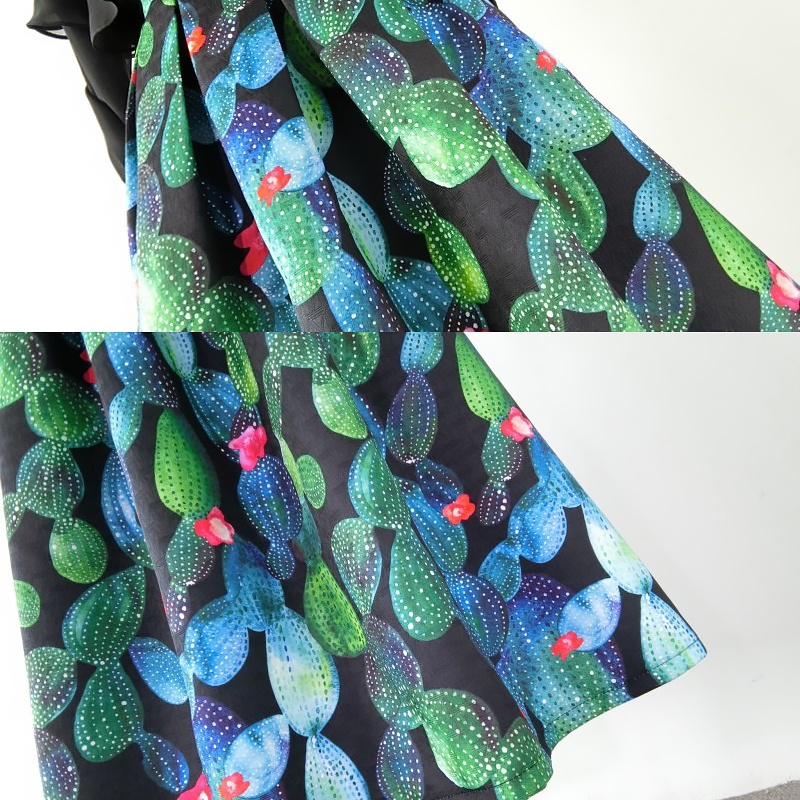 Chân Váy Lửng Lưng Cao Có Túi In Họa Tiết Thời Trang Xuân Hè Cho Nữ