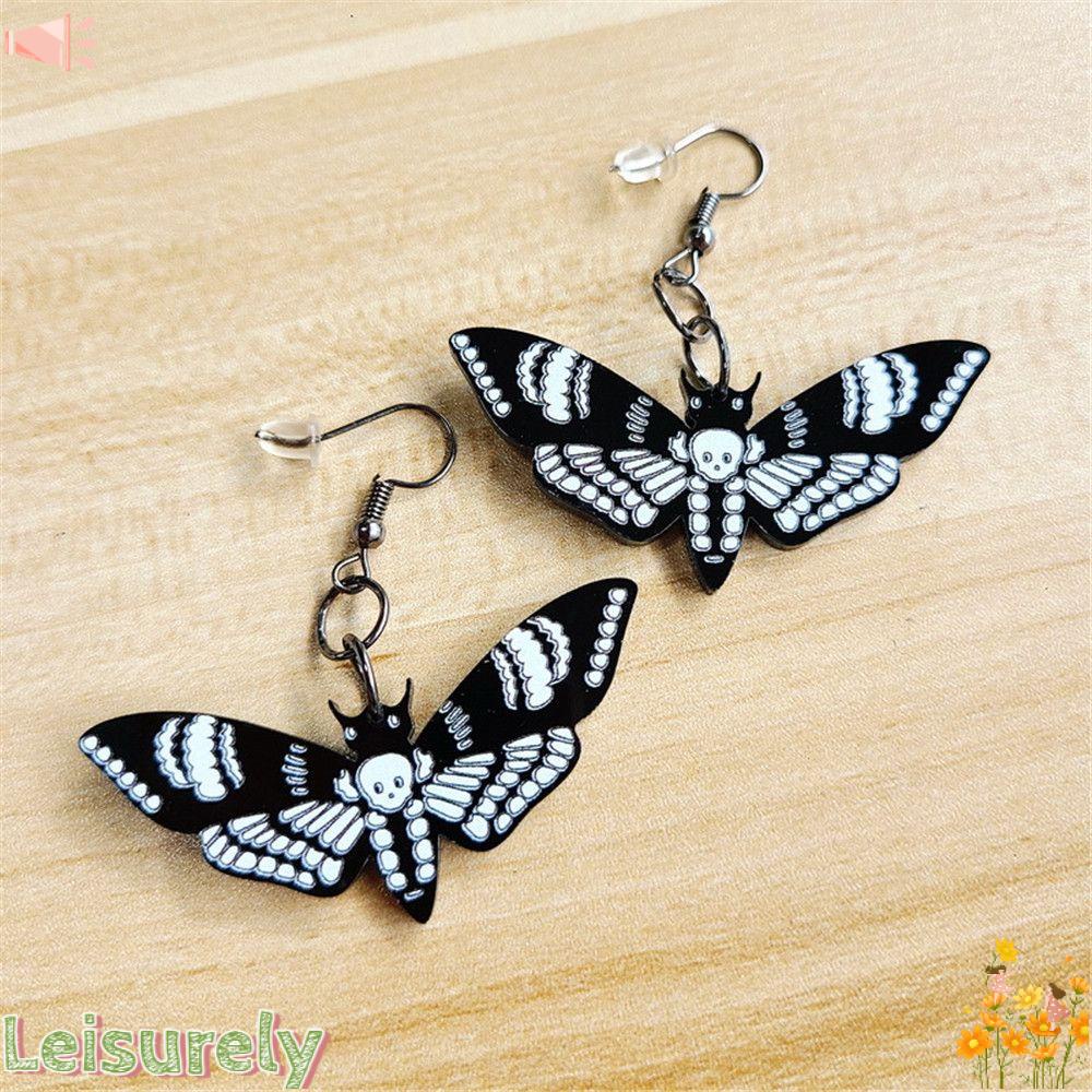 Bông Tai Acrylic Hình Côn Trùng / Đầu Lâu Phong Cách Halloween Độc Đáo