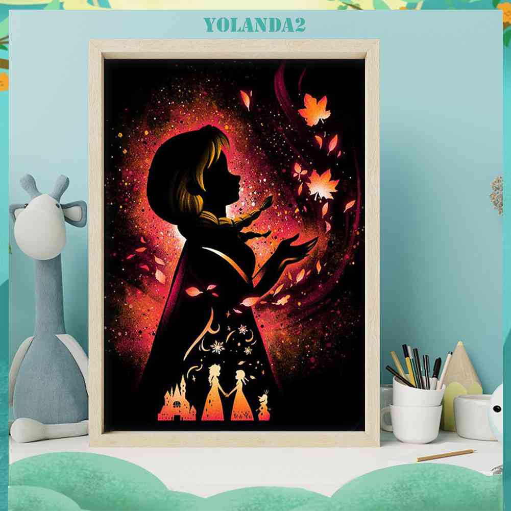 Bộ Tranh Đính Đá 5D Tự Làm Hình Công Chúa Hoạt Hình