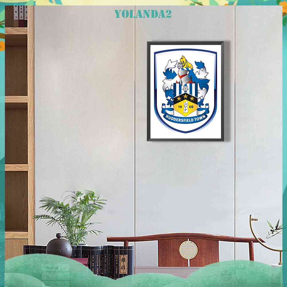 Bộ Tranh Đính Đá 5D Họa Tiết Câu Lạc Bộ Bóng Đá Huddersfield Độc Đáo DIY Dùng Trang Trí