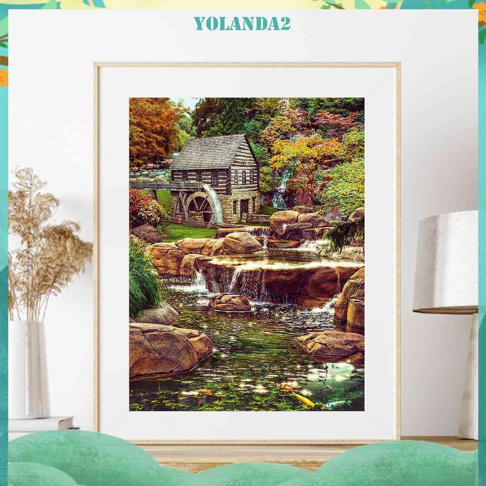 Tranh Đính Đá Kim Cương Toàn Bộ 5D DIY Hình Vẽ Phong Cảnh Trang Trí Nhà Cửa