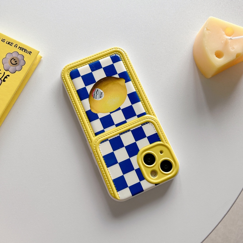 Ốp Điện Thoại Silicon TPU Mềm Họa Tiết Quả Chanh Sáng Tạo Cho iPhone11 12 13 14 Pro Max