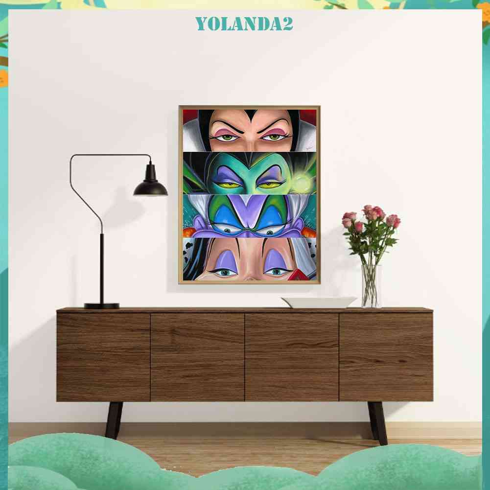 Bộ Tranh Đính Đá Tự Làm 30x40cm 24 Màu Hình Biệt Thự Disney