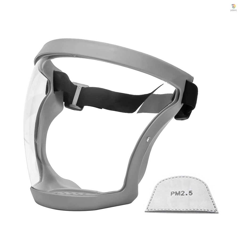 Mặt Nạ Bảo Vệ Toàn Diện Trong Suốt Chống Gió Chống Nước Thoáng Khí Tích Hợp Bộ Lọc PM2.5 Dùng Khi Đi Xe Đạp