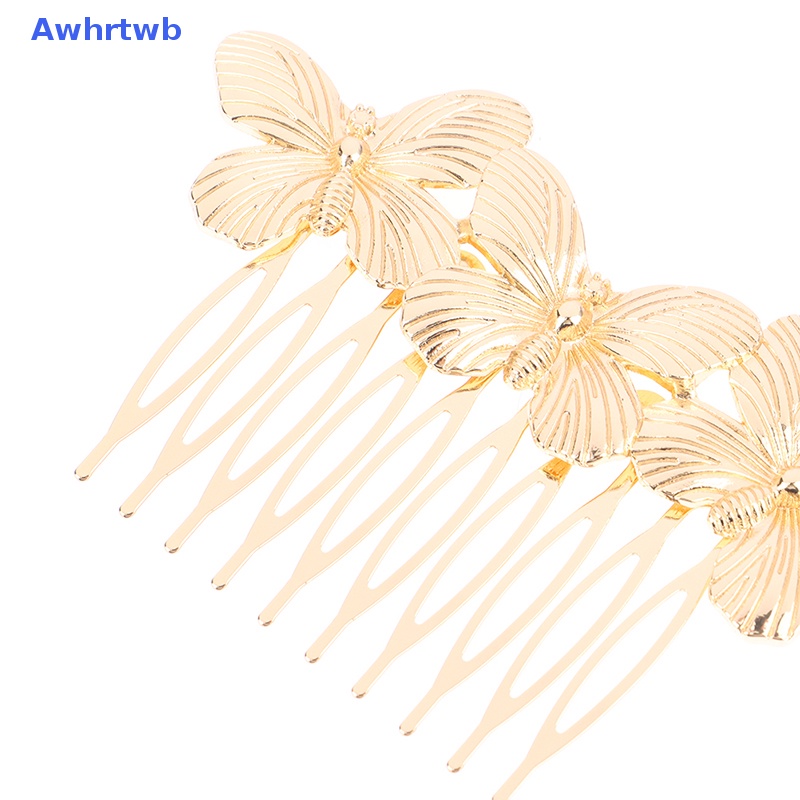 Trâm Cài Tóc Kim Loại Hình Bướm Phong Cách Vintage Thanh Lịch Cho Nữ Mới