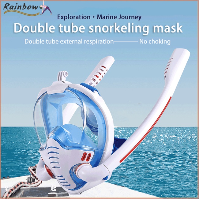 Mặt Nạ Lặn Ống Kính Hd Bằng Silicone Chống Sương Mù Chống Nước Kèm Túi Đựng