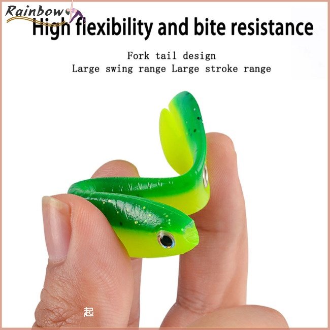 Set 5 Mồi Giả Nhử Cá Mềm 10cm / 6g Bằng Nhựa