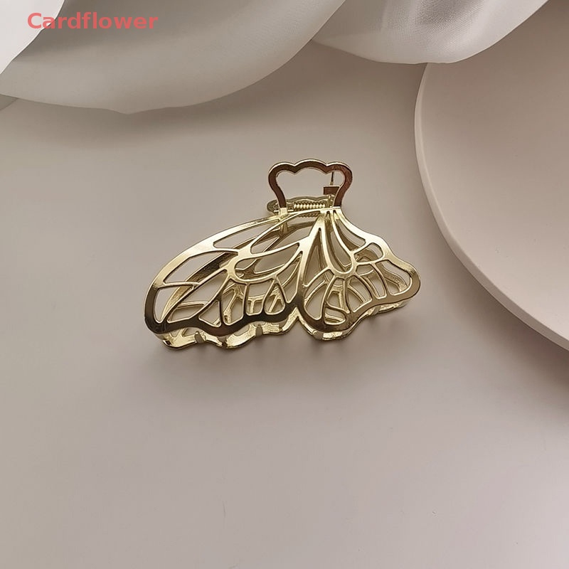 Kẹp Tóc Bướm Kim Loại Màu Vàng Thời Trang Thanh Lịch