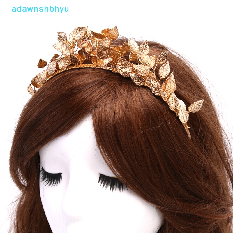 Vương Miện Cài Tóc Hình Lá Bằng Kim Loại Màu Vàng / Bạc Cho Cô Dâu