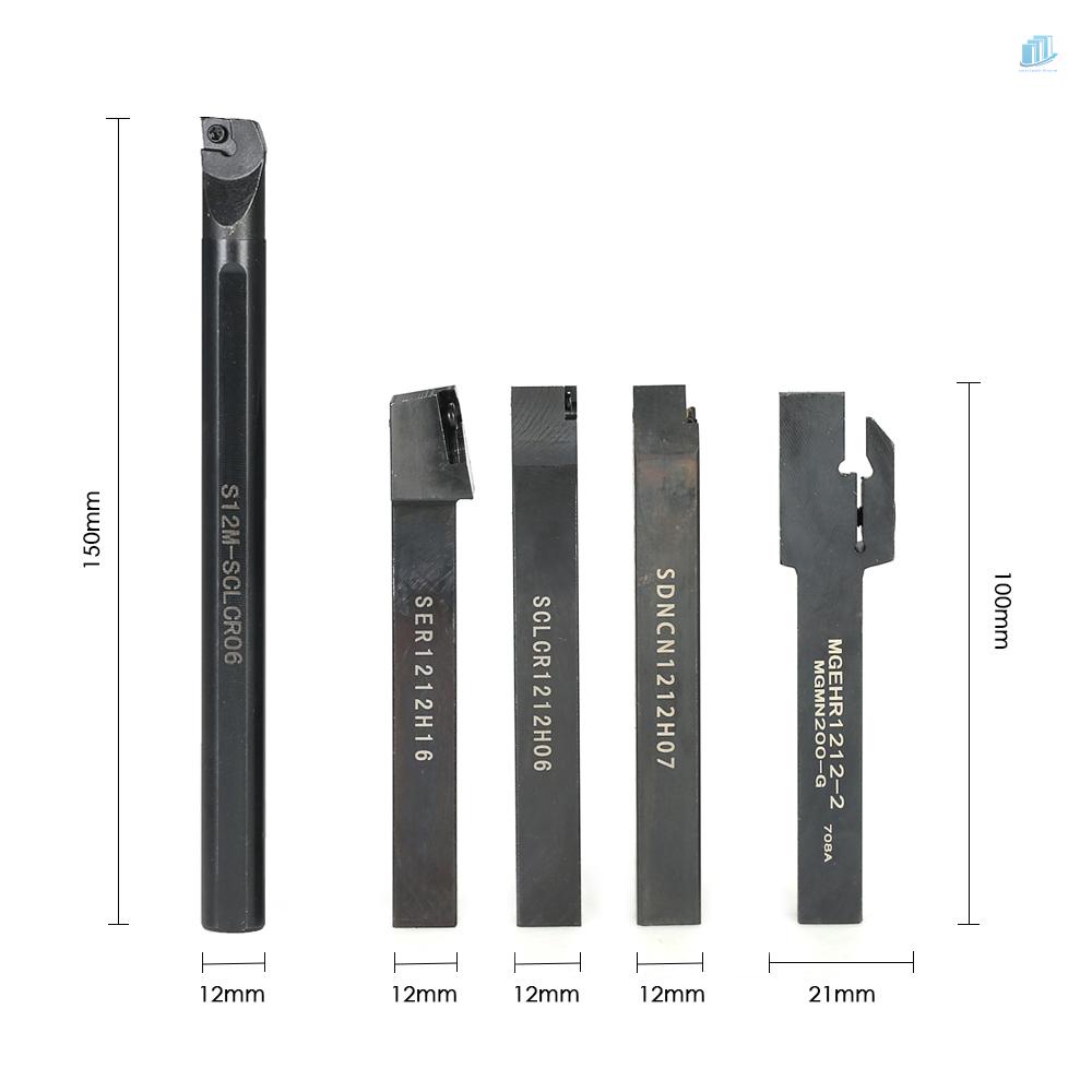 Set 5 Phụ Kiện Thanh Nối CNC SCLCR1212H06 / SDNCN1212H07 / S12M-SCLCR06 / SER1212H16 / MGEHR1212-2 Bar + 5 Chìa Vặn