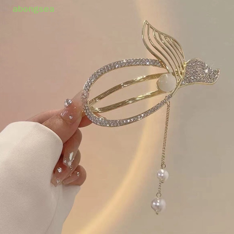 Kẹp Tóc Hình Nơ Đính Ngọc Trai Nhân Tạo Thời Trang