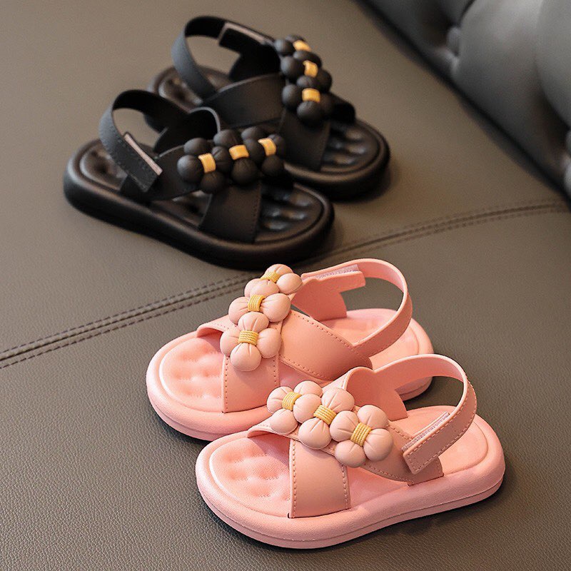 [Có sẵn] Sandal bé gái mềm hoa sang chảnh mềm