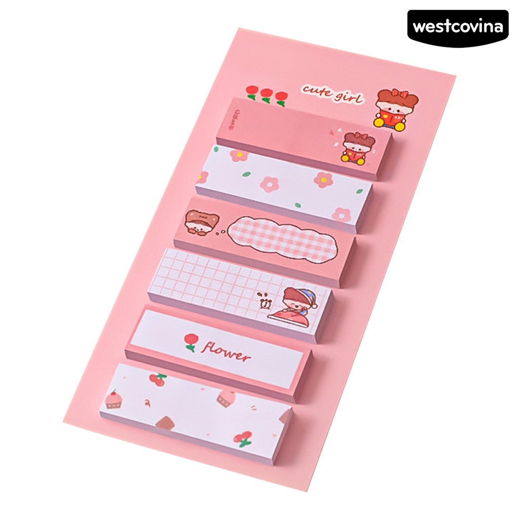 [COD]♪Set 2 Giấy Dán Ghi Chú Họa Tiết Hoạt Hình Dễ Tháo Rời Tiện Dụng
