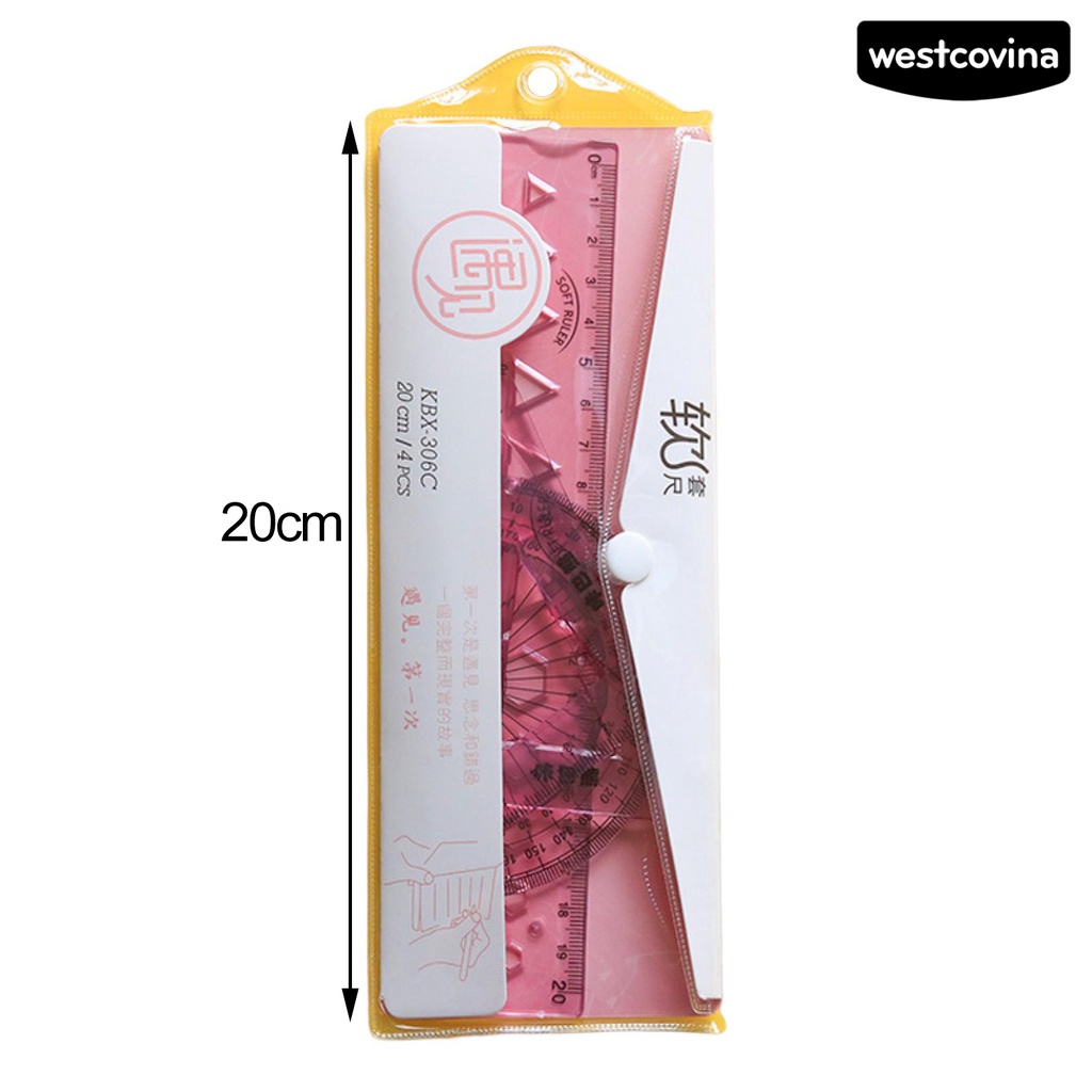 [COD]♪Bộ 4 Thước Đo Mềm Trong Suốt Độ Chính Xác Cao