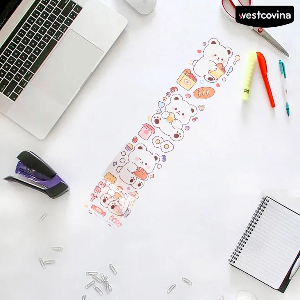 [COD]♪1 Cuộn Băng Keo Giấy Dán Hình Gấu Nhật Bản Dễ Thương Có Thể Tái Sử Dụng Trang Trí Sổ Tay