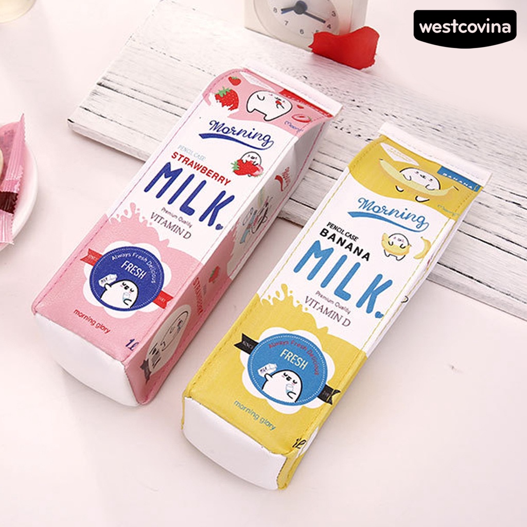 [COD]♪Túi Đựng Bút Giả Da Sức Chứa Lớn Có Khóa Kéo Tiện Dụng Cho Nam