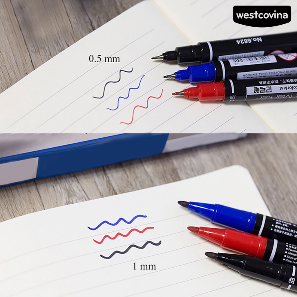 [COD]♪Bút Đánh Dấu Hai Đầu 0.5 / 1mm Dành Cho Văn Phòng