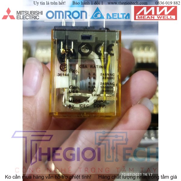 RY4S-UL Rơ le trung gian idec 14 chân 220VAC